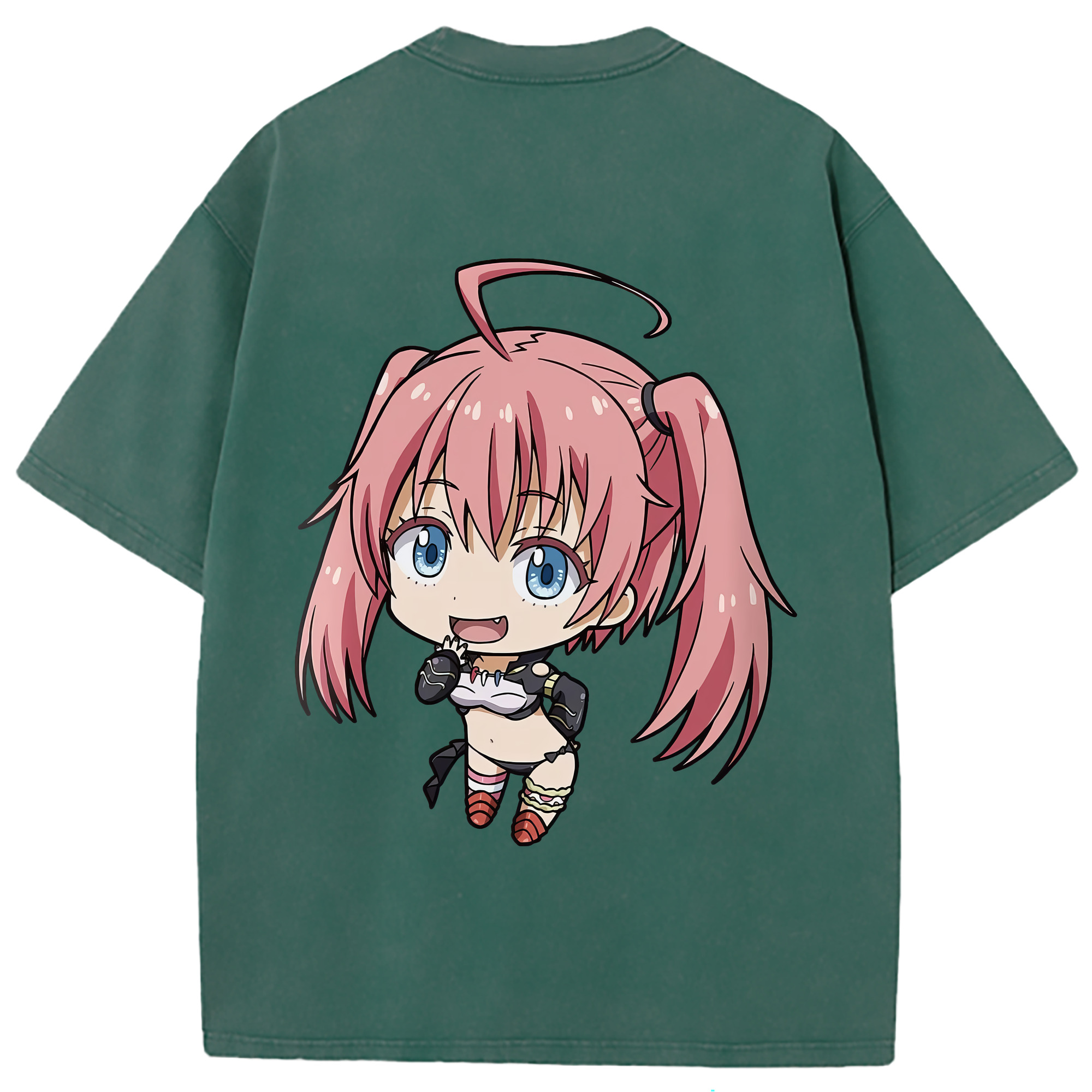 （画像用） 転スラ Regarding Reincarnated to Slime 綿100% ヴィンテージ風 半袖Tシャツ（背面プリント）